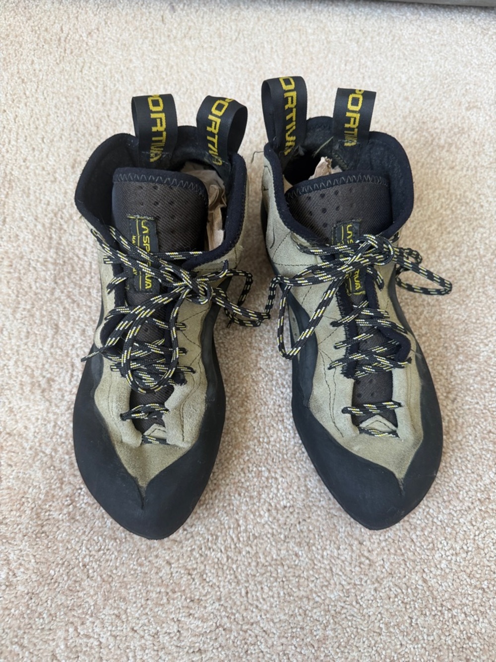 La Sportiva Climbing Shoes 40 Black & suede Lace-Up P3 Rock climbing women